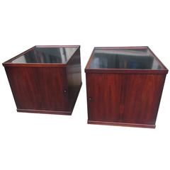 Danish Rosewood End Table Bars