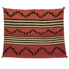 Antique Native American Child's Chiefs Blanket, Navajo, 19th Century