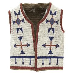 Antique Native American Beaded Child's Vest, Sioux (Plains), 19th Century 12