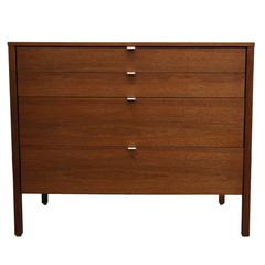 Mid-Century Knoll Walnut Four-Drawer Dresser Cabinet 4