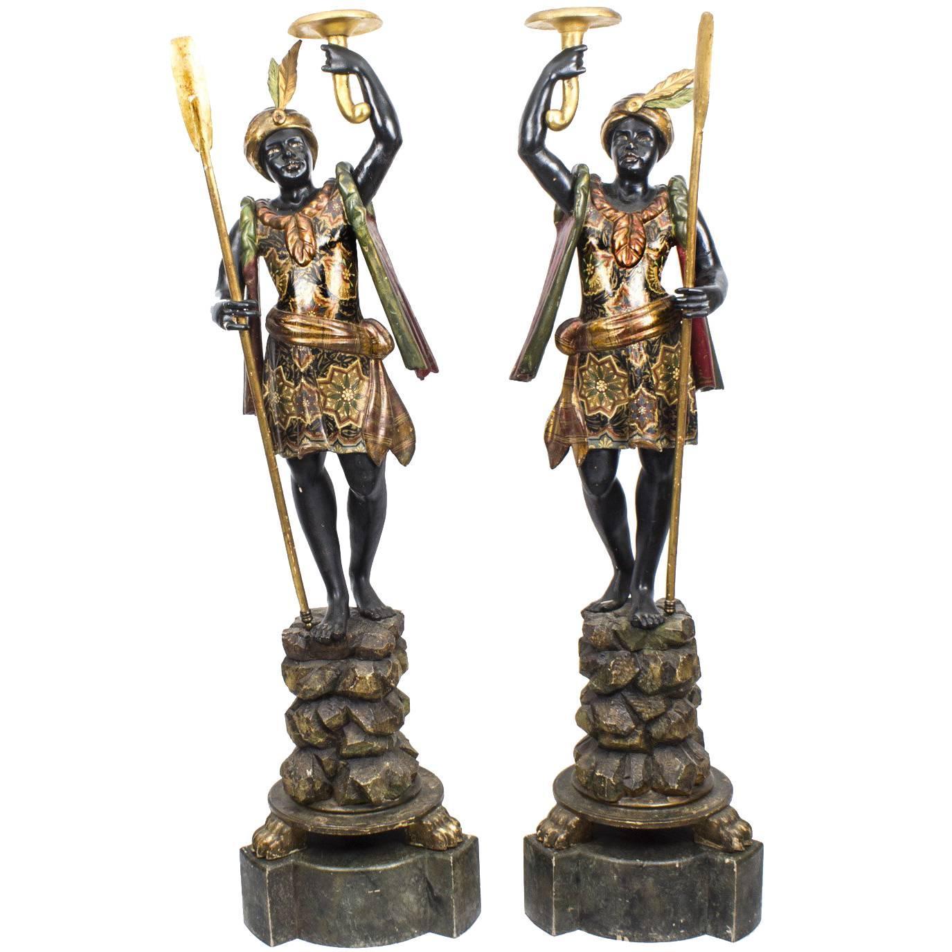 Antique Pair of Blackamoor Figures, circa 1870 For Sale at 1stdibs