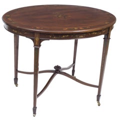 19th Century English Mahogany Painted Occasional Table