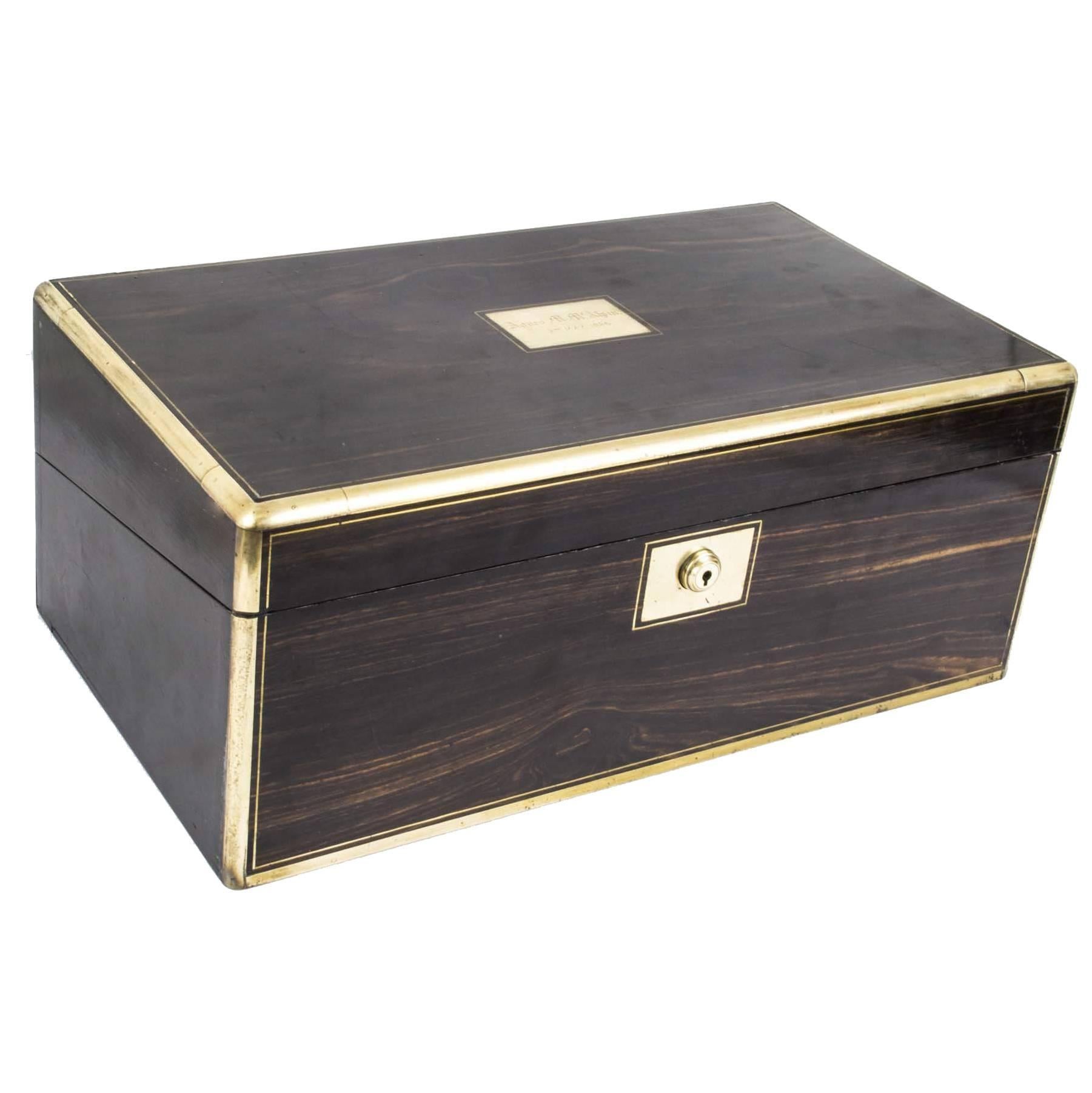 Antique Coromandel Writing and Stationery Slope, circa 1840