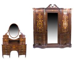 Antique Victorian Bedroom Suite by Edwards & Roberts, circa 1880