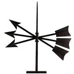 Late 19th Century Three Crossed Arrows Weathervane