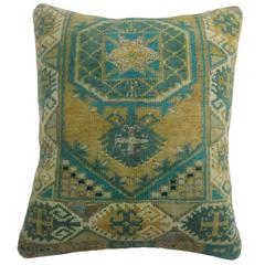 Green Yastik Rug Pillow
