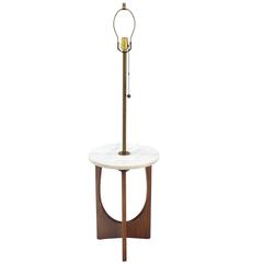 Walnut Base Marble-Top Table Lamp 3