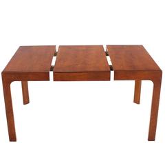 Henredon Square Dining Table with One Extension Board