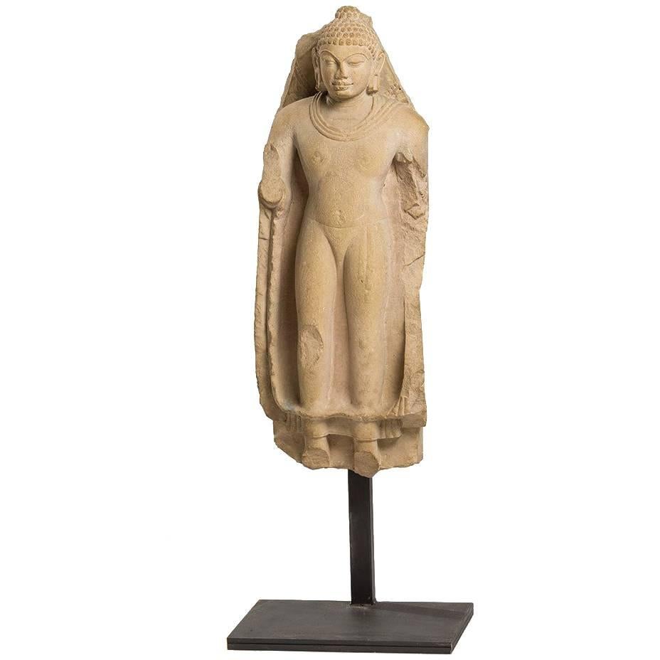 Standing Buddha Sculpture, Gupta Period, 5th Century For Sale