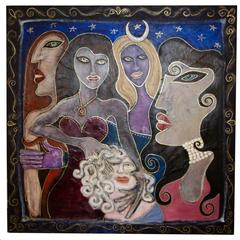 1996 Graffiti Painting Monogramed S.W. 6