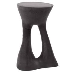 Tall Charcoal Kreten Side Table from Souda, Black Modern Concrete End Table 7