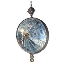 Antique Huge Wheeler Mirrored Sconce
