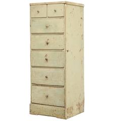 Antique 19th Century Painted Swedish Tallboy Chest of Drawers