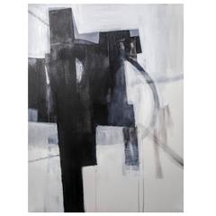 Original Black and White Abstract Painting by Brian Potter, NYC, 2016 2