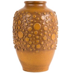 HUGE BRUTALIST  polka dot vase ceramic