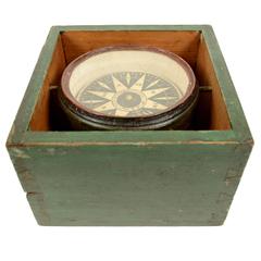 Dry Magnetic Compass Signed J. S. Stockholm, Early 19th Century 10