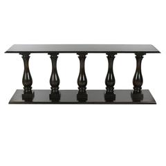 Hollywood Regency Modern Black Console Table after Dorothy Draper / James Mont