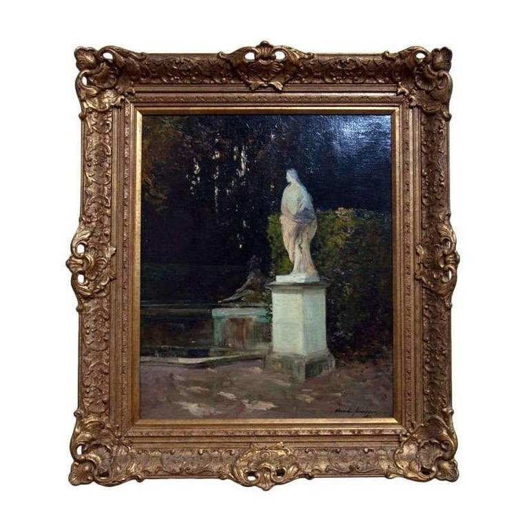 "Gardens of Versailles" Oil on Canvas by Listed Artist Alexander Jamieson For Sale