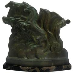 Art Deco Bronze Sculpture of Helios