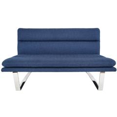Mid-Century Modern-Style Chrome Floating Sofa 9