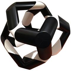"Rhombic" Articulated Wood Sculpture by Naef Swiss