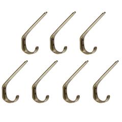 Seven Brass Coat Wall Hooks by Bosse Austria, Vienna, 1950s Seven Brass Coat Wall Hooks by Bosse Austria, Vienna, 1950s