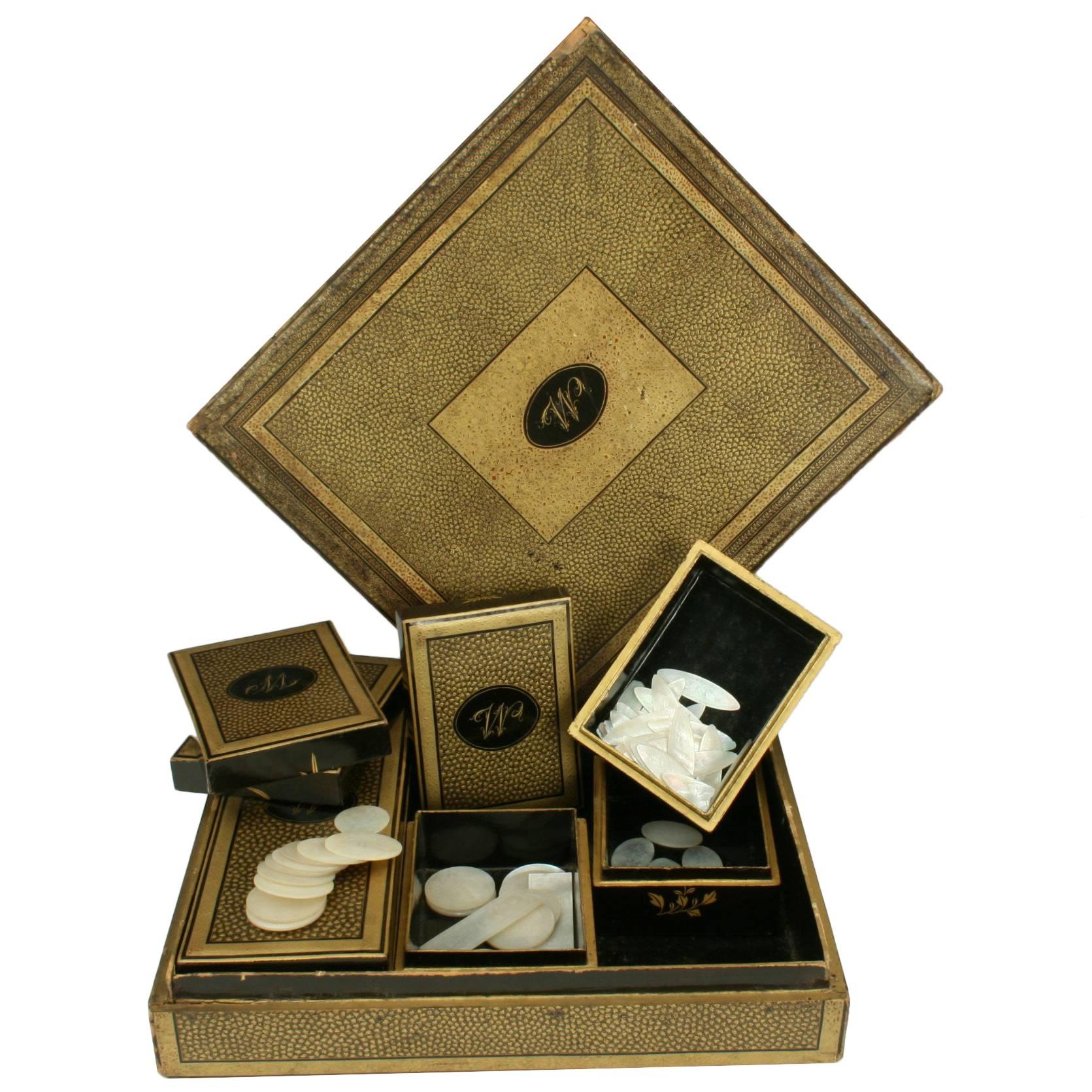 Chinese Mother-of-Pearl Gaming Counters