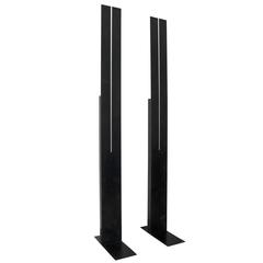 'Obelisk Slit' Extra Large Sculptural Black Steel Lamps by Lukas Machnik 4