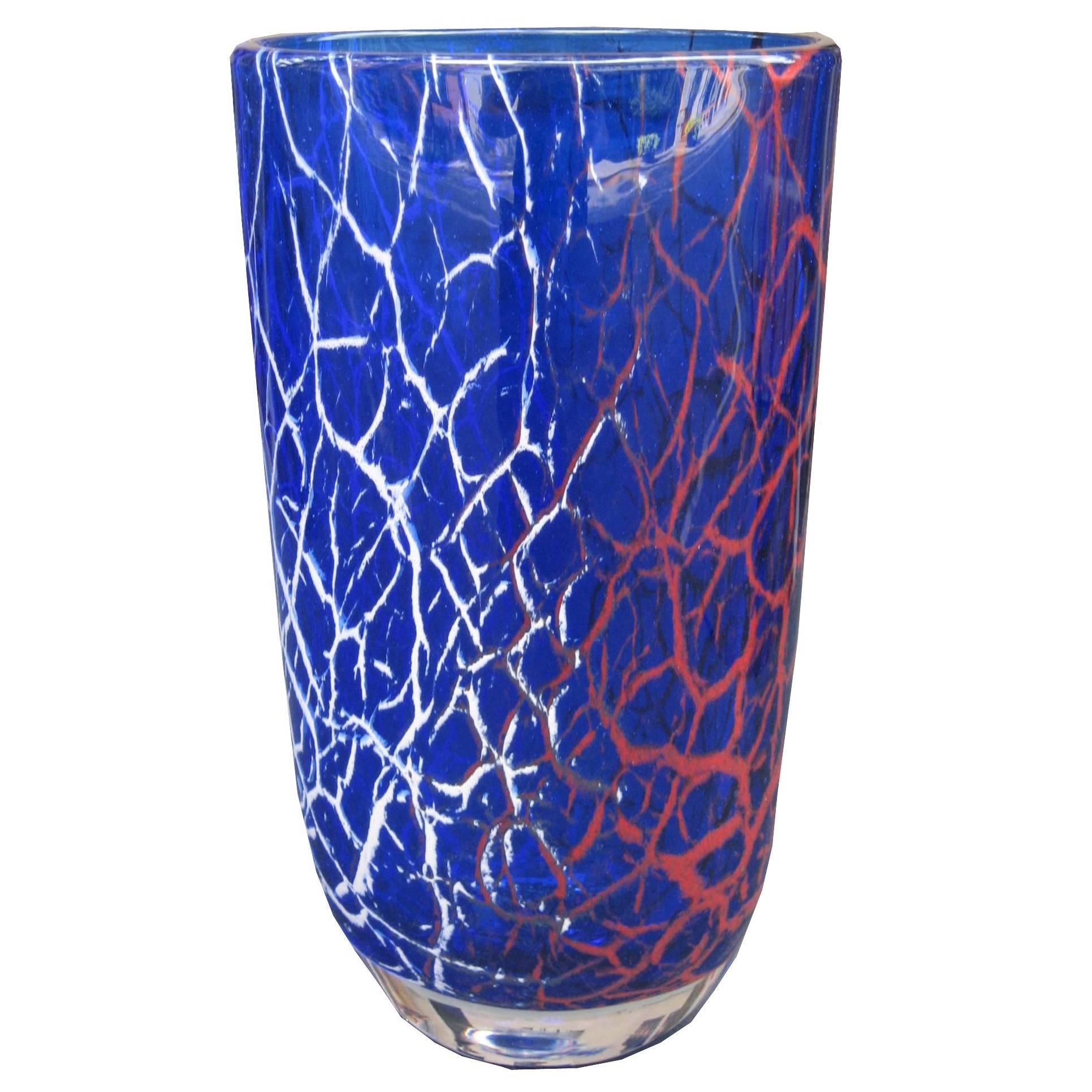 Seguso Designed Art Glass Vase For Sale