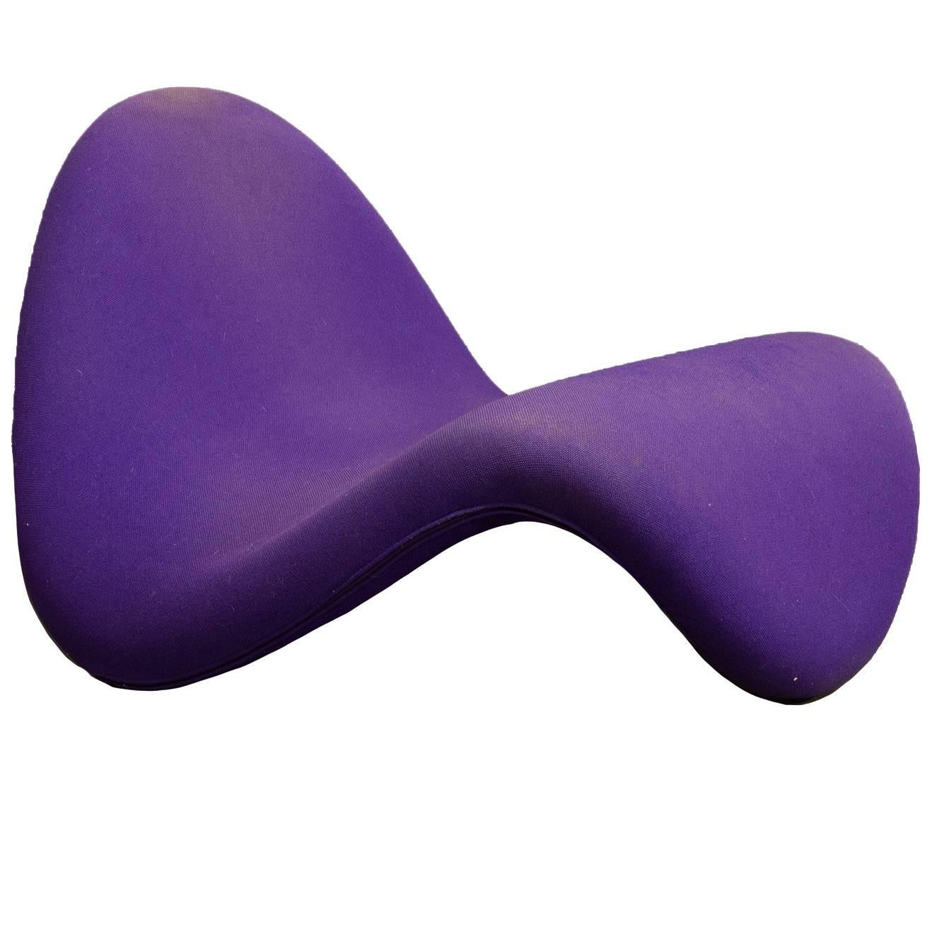 1967, Pierre Paulin for Artifort, Original Early Tonus Purple Tongue Chair