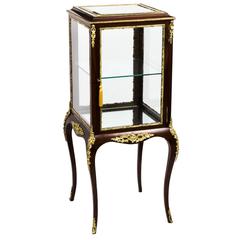 19th Century Square Ormolu-Mounted Vitrine Display Cabinet