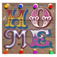 Home Hand-Painted on Wood with LED's by Linda Bracey