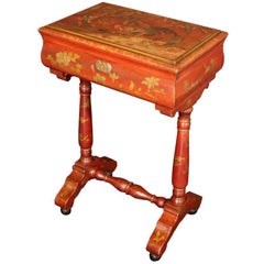 Antique Japan-Lacquered Chinoiserie Table