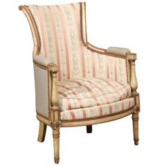 Directoire Painted Bergere, France, 19th Century