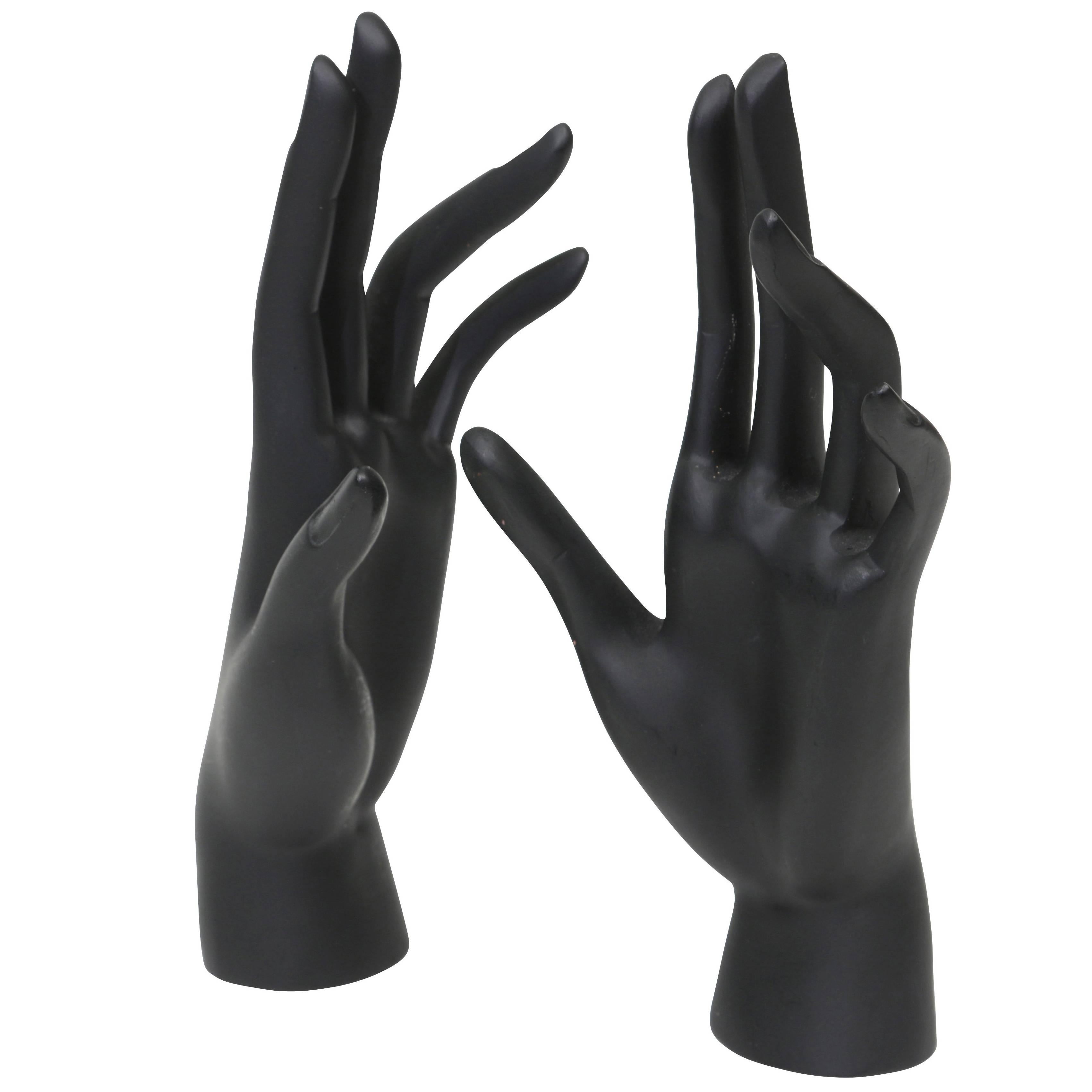 Pair of Cast Resin Mannequin Hands Sculpture