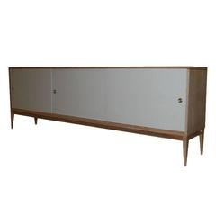 Bishop Lacquered Linen Door Console