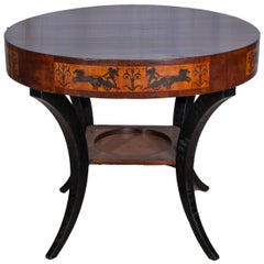 Neapolitan Neoclassical Inlaid Gueridon Side Table