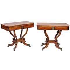 Pair of Early 19th Century Regency Card Tables 2