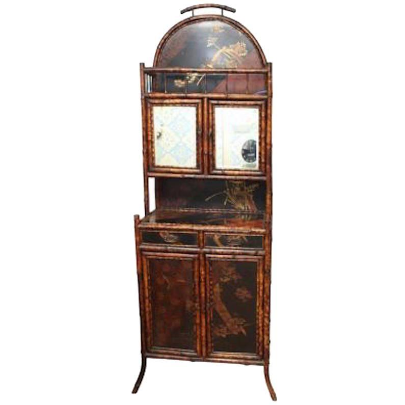 Superb English Bamboo Cabinet, 19th Century For Sale