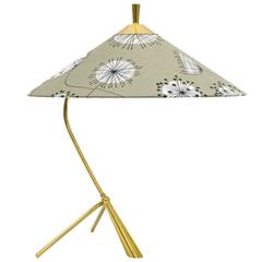 Large Brass Tripod Table Lamp Attributed to J.T. Kalmar, 1950s 10