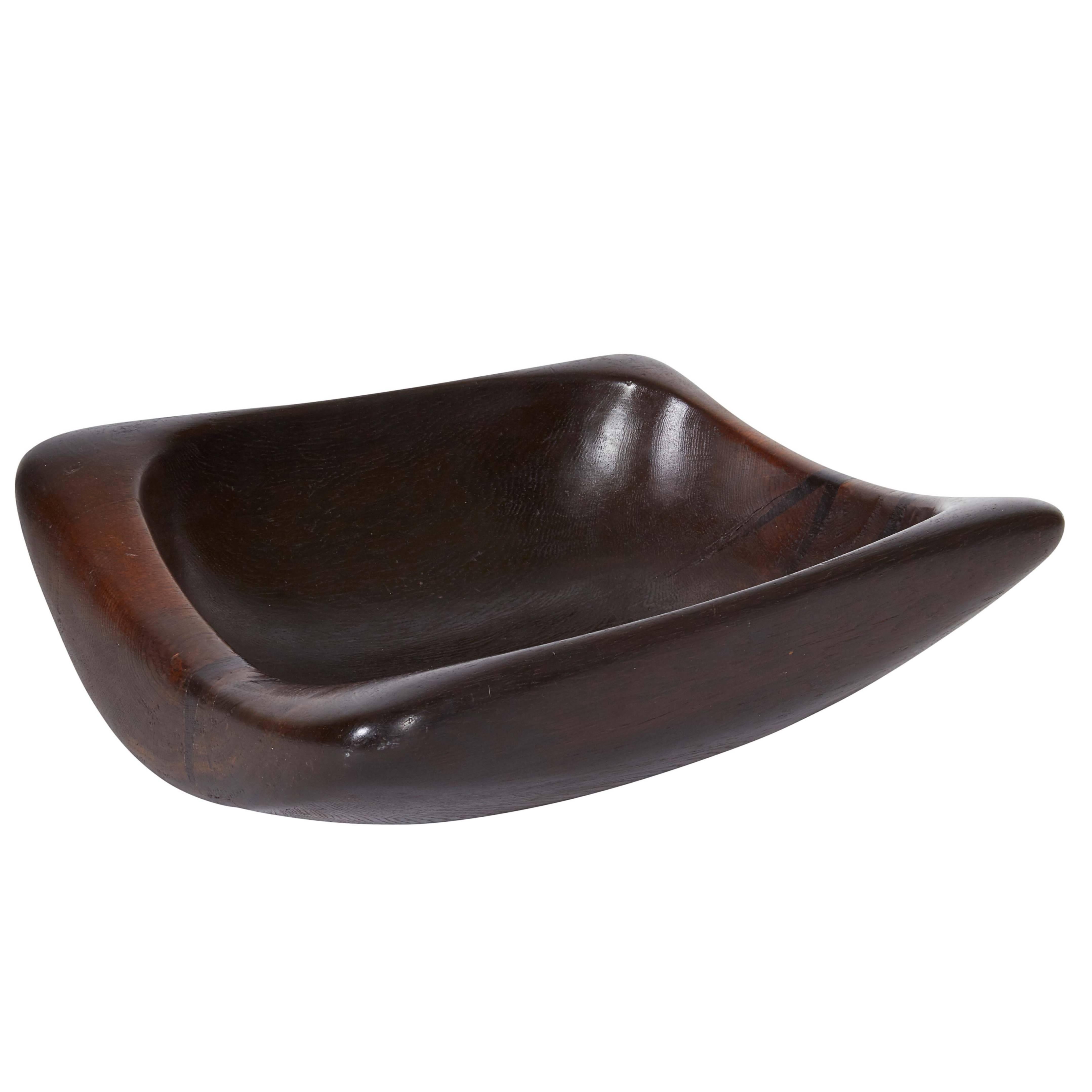 Handcrafted Hardwood Bread Serving Bowl