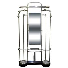 Streamline Art Deco Polished Aluminium Hall Tree