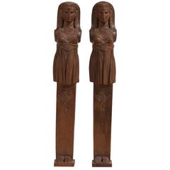 Pair of Terracotta Term Figures, circa 1980 5