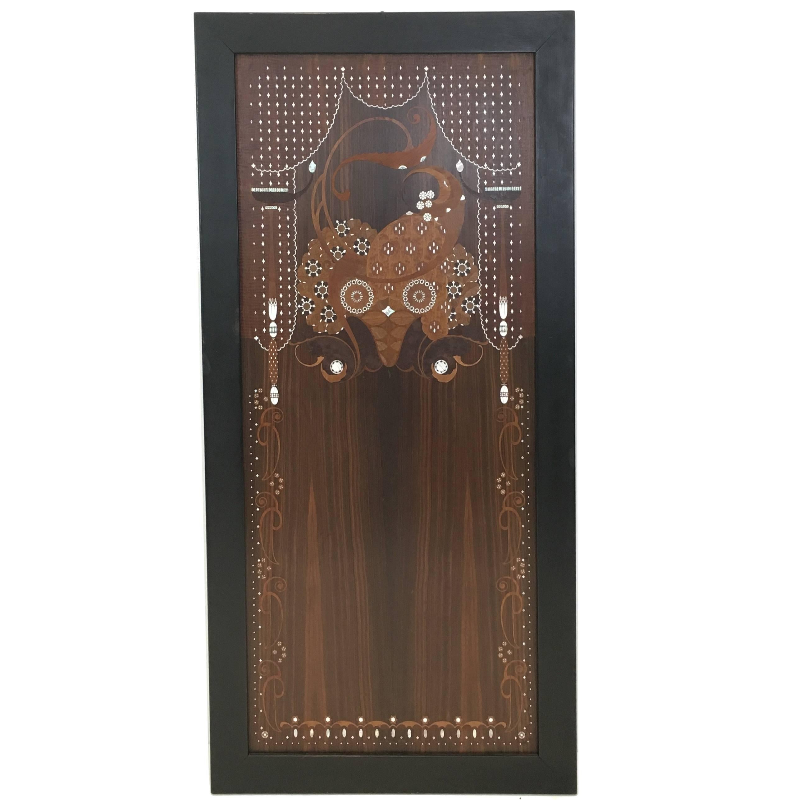 Jules Leleu Inlaid Wall Panel For Sale
