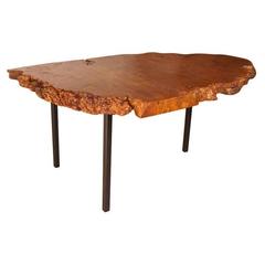 Exquisite Burl Wood Cocktail Table