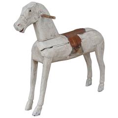19th Century Carved and Painted Folk Art Swedish Toy Horse 8