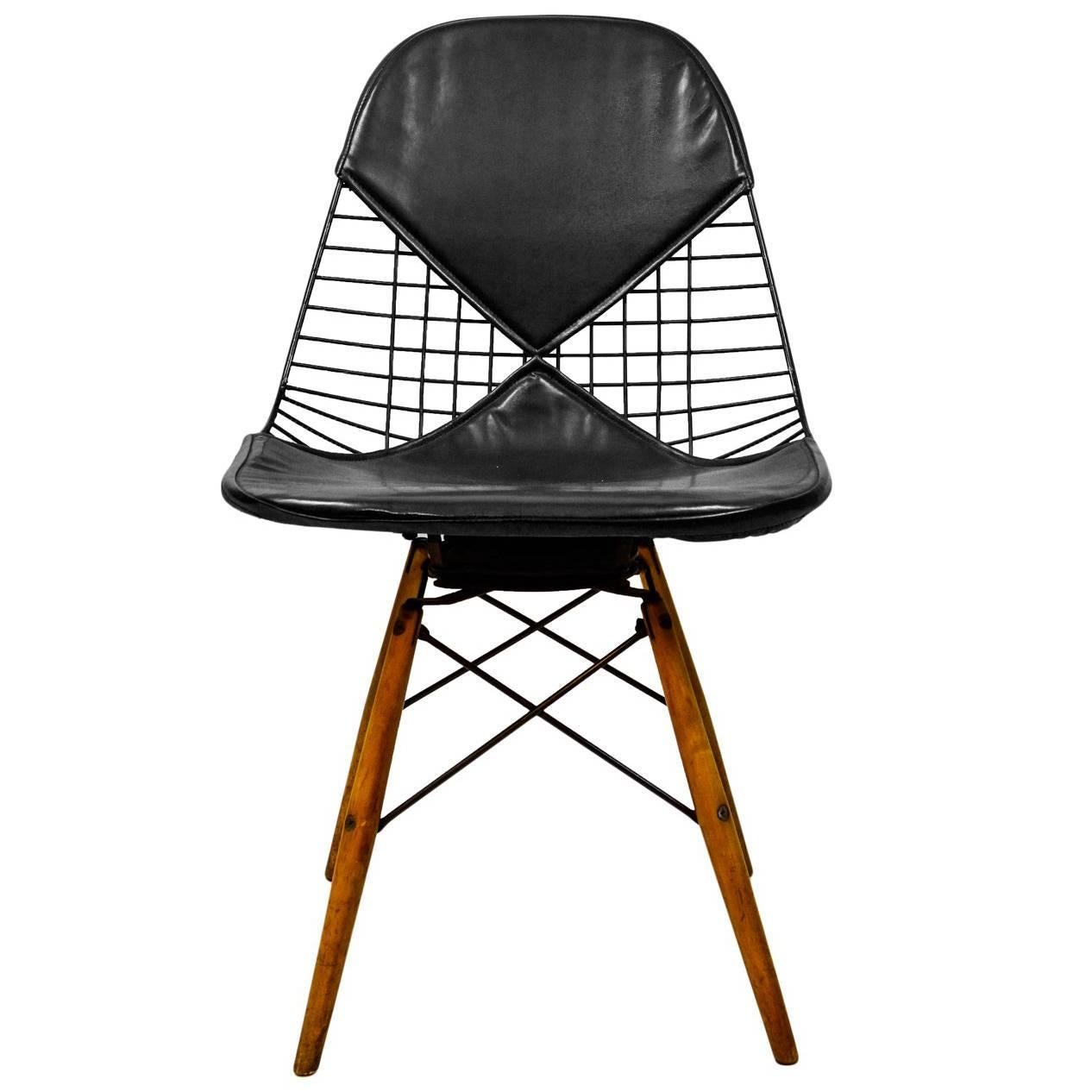 Eames DKW Swivel Side Chair with Bikini Cover for Herman Miller For Sale