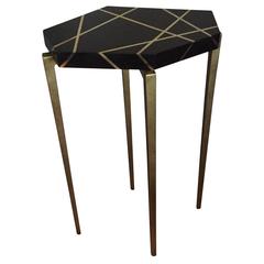 Black with Bronze Inlay Cocktail Table, France, Contemporary 10