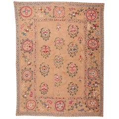 Antique Late 19th Century Uzbek Suzani