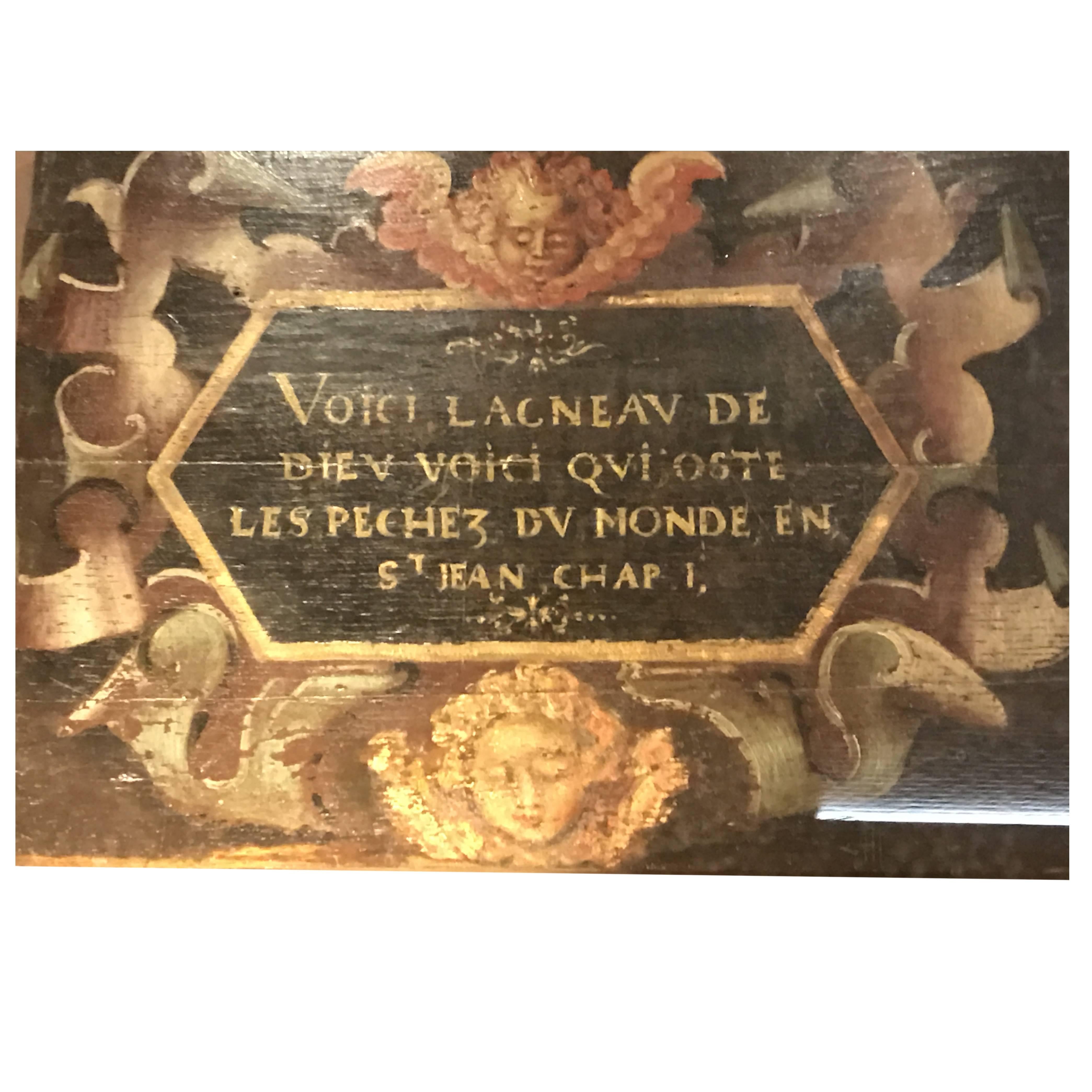 18th Century Wooden Panel For Sale